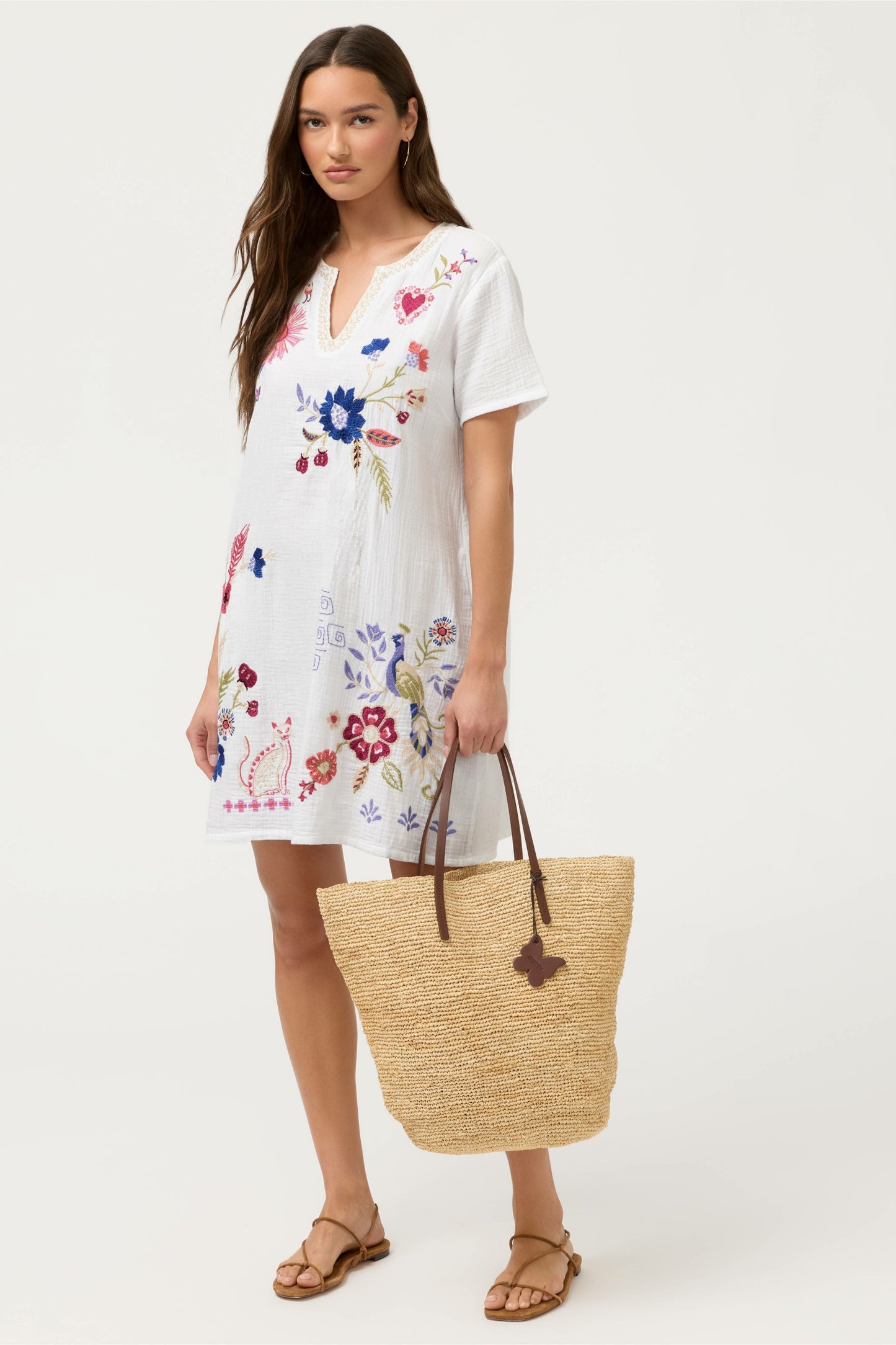 Johnny Was ITALIAN RAFFIA LARGE TOTE BAG
