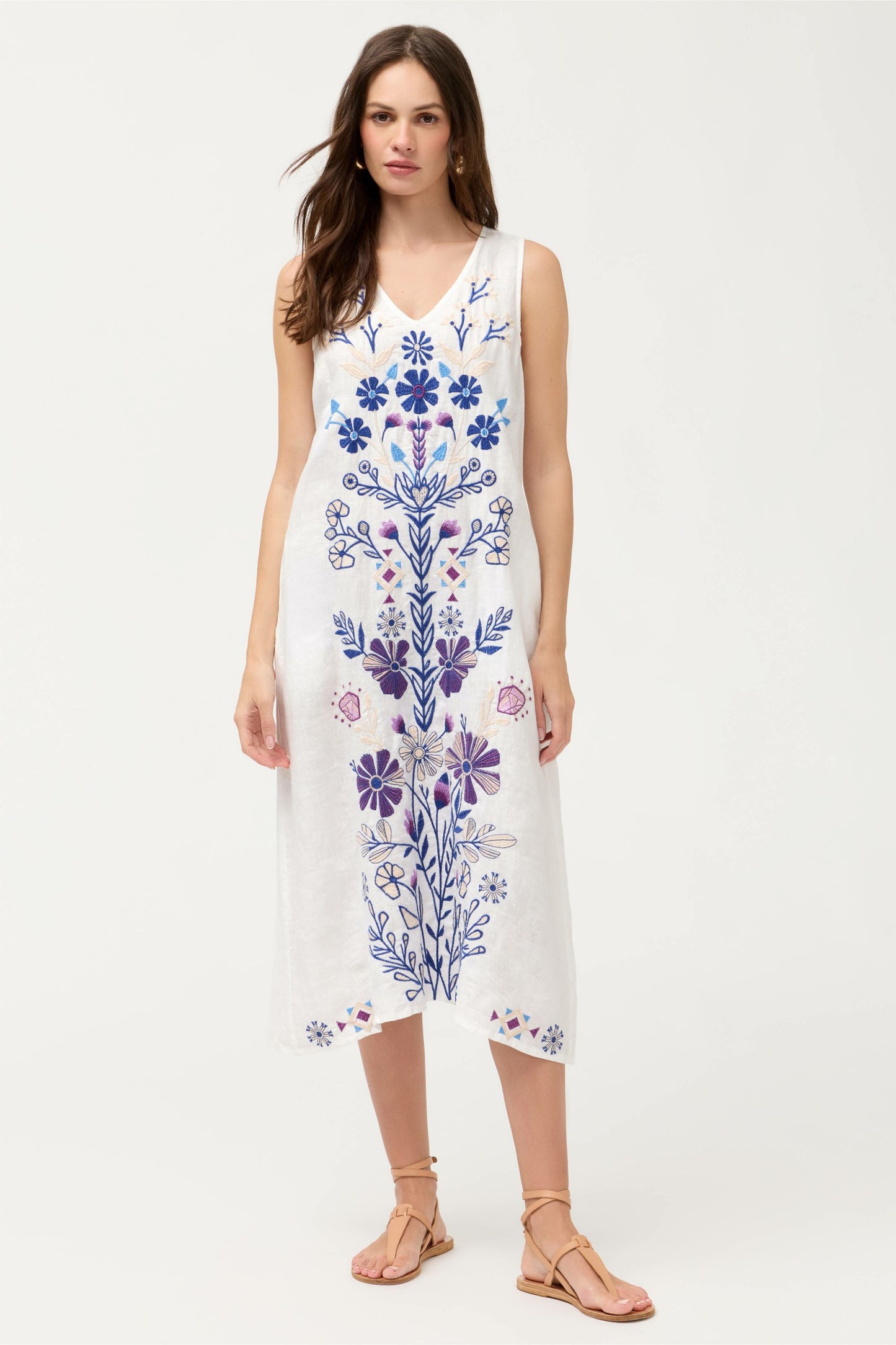 Johnny Was LINEN TANK DRESS