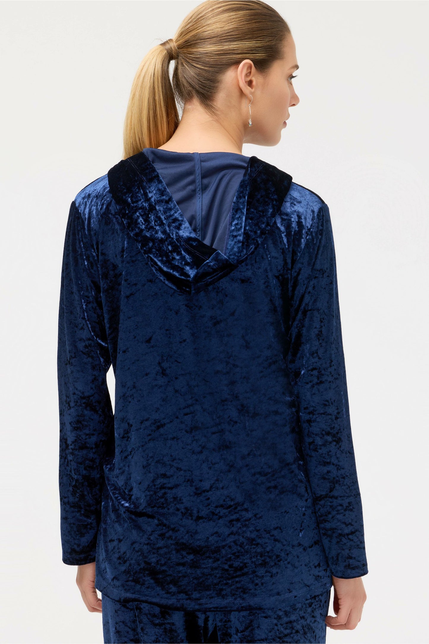 Johnny Was CRUSHED VELVET PULL ON HOODIE