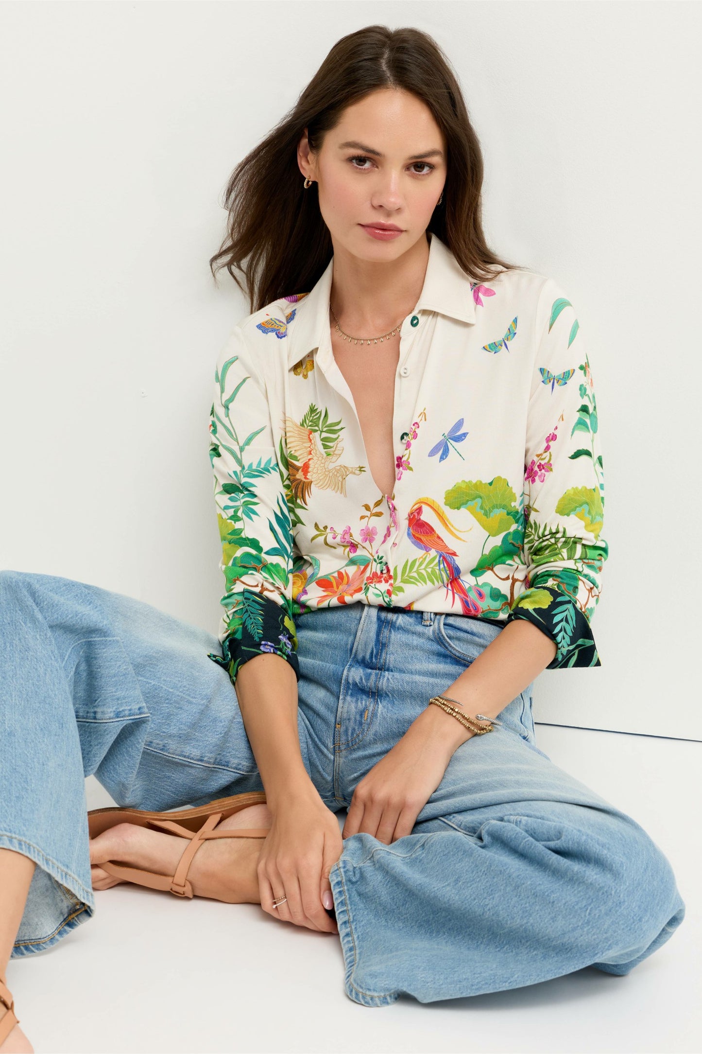 Johnny Was THE JANIE FAVORITE BUTTON FRONT SHIRT
