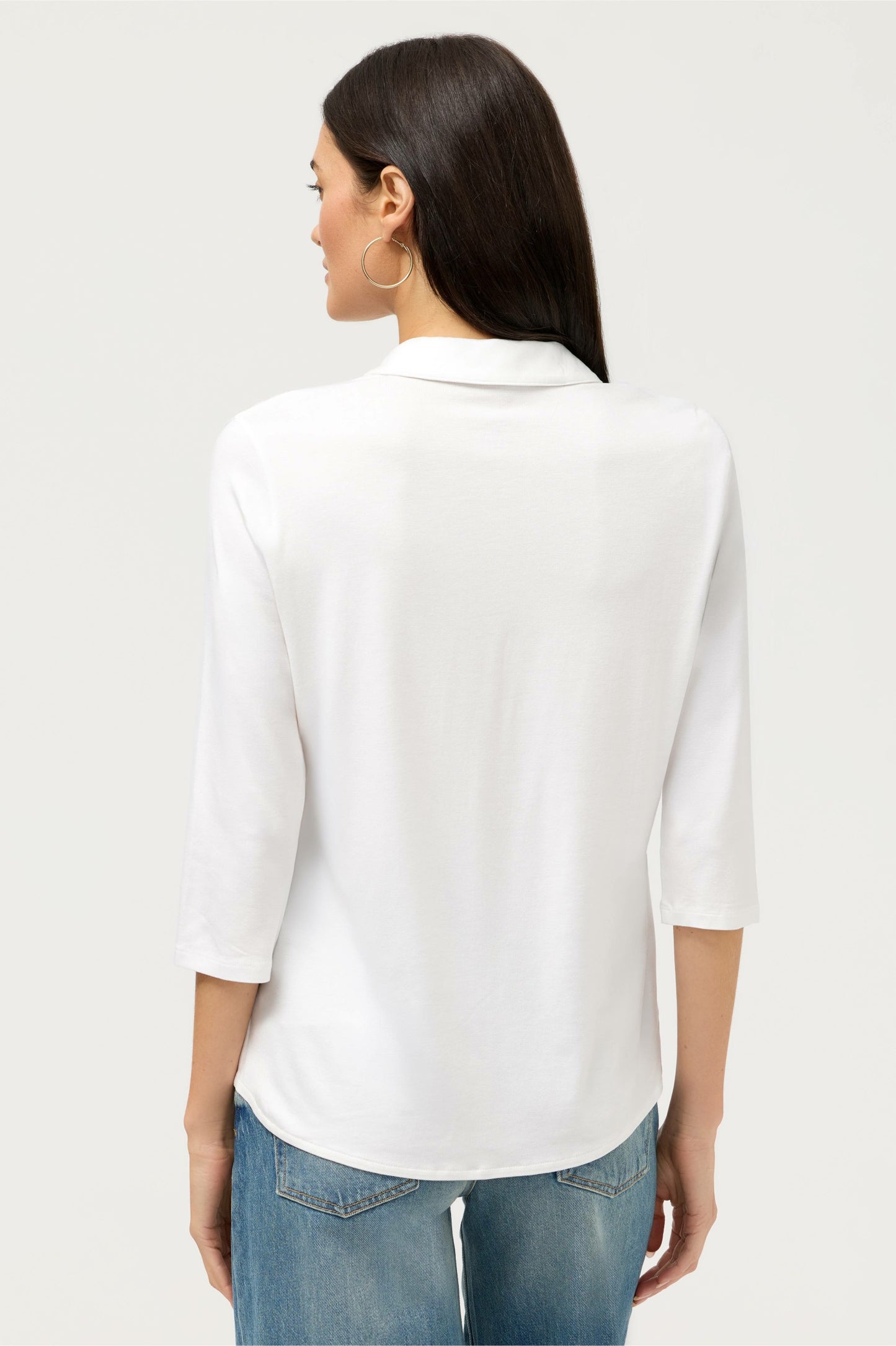 Johnny Was ESSENTIALS SOFT TOUCH 3/4 SLEEVE RELAXED SHIRT