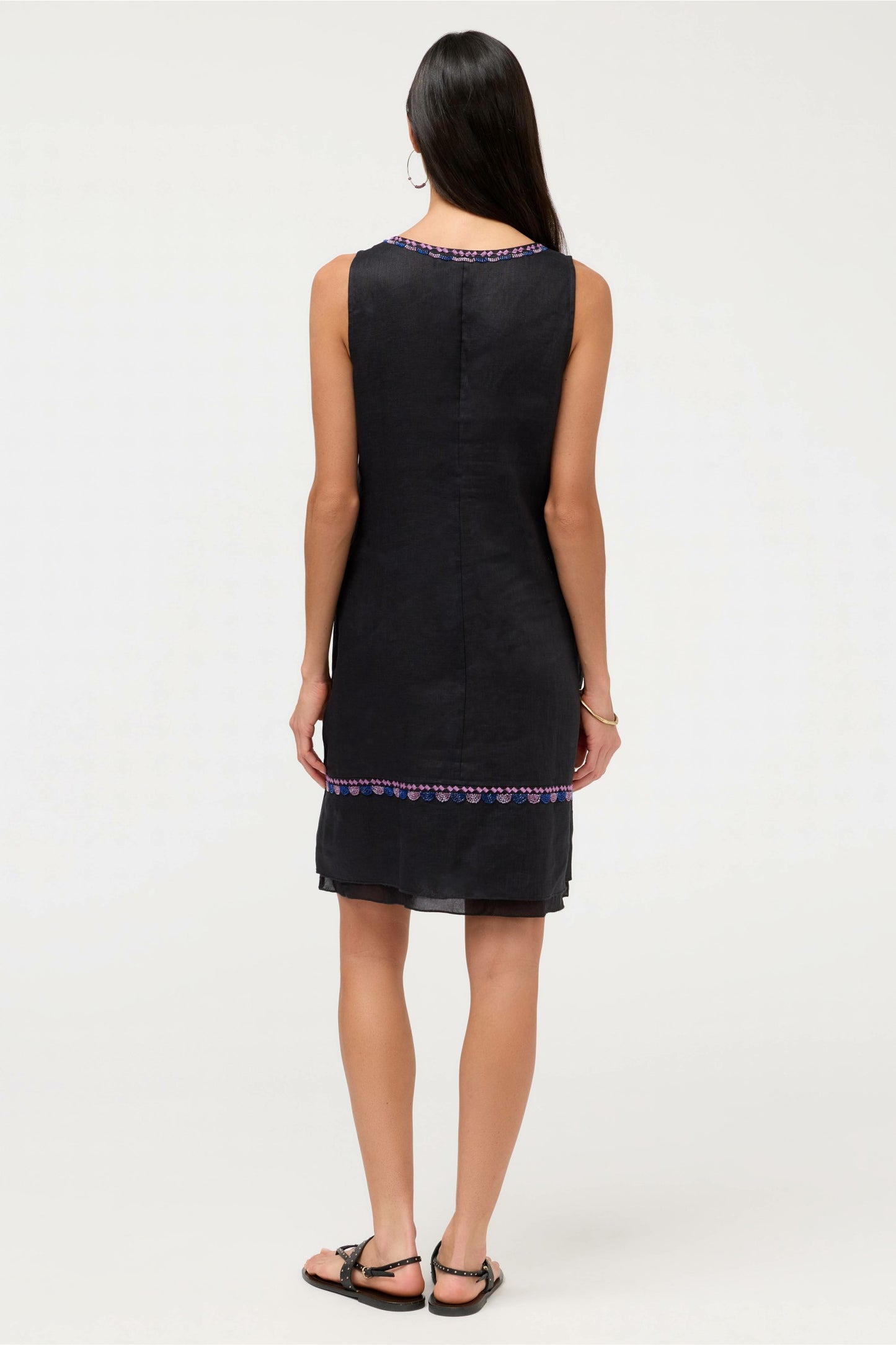 Johnny Was LINEN MIXED MEDIA TANK DRESS