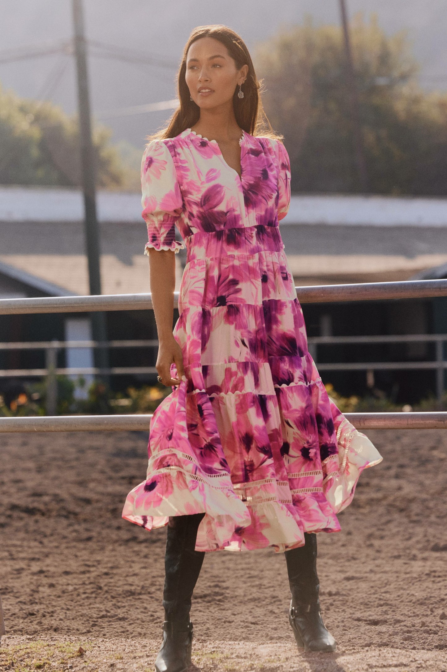 Johnny Was DAPHNE TEA LENGTH DRESS
