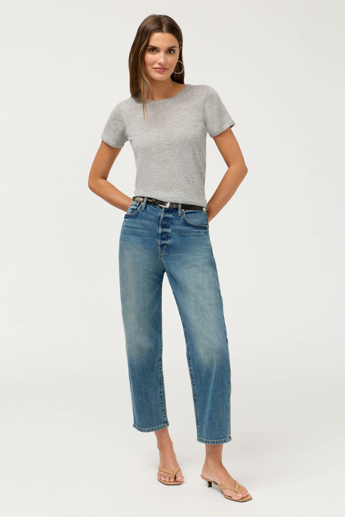 Johnny Was CASHMERE SHORT SLEEVE CREWNECK