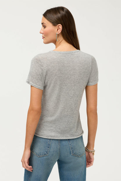 Johnny Was CASHMERE SHORT SLEEVE CREWNECK