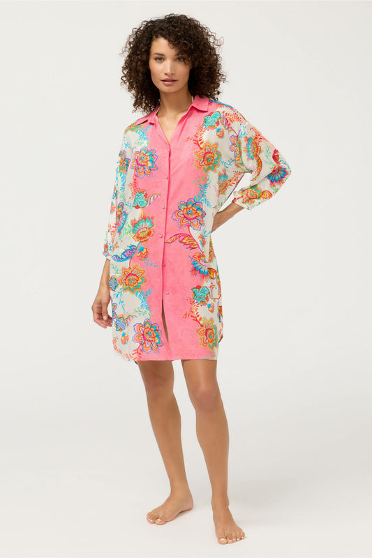 Johnny Was ROISIN BUTTON DOWN SHIRT DRESS
