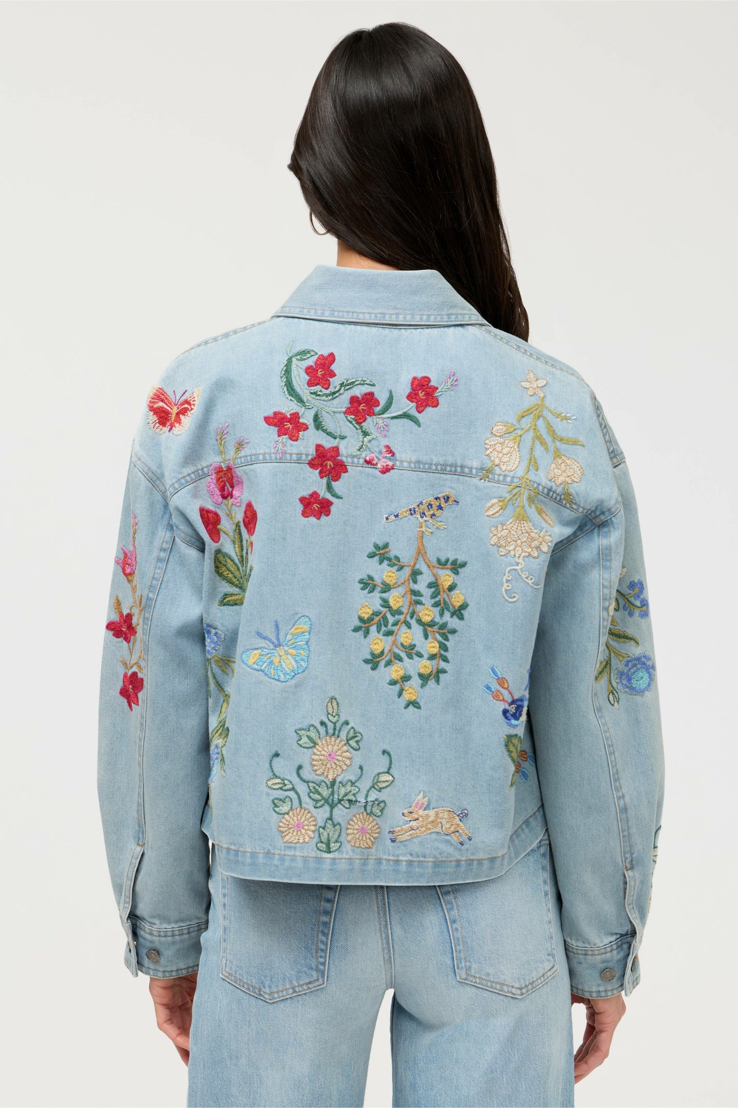 Johnny Was BEATRIX CROPPED DENIM JACKET