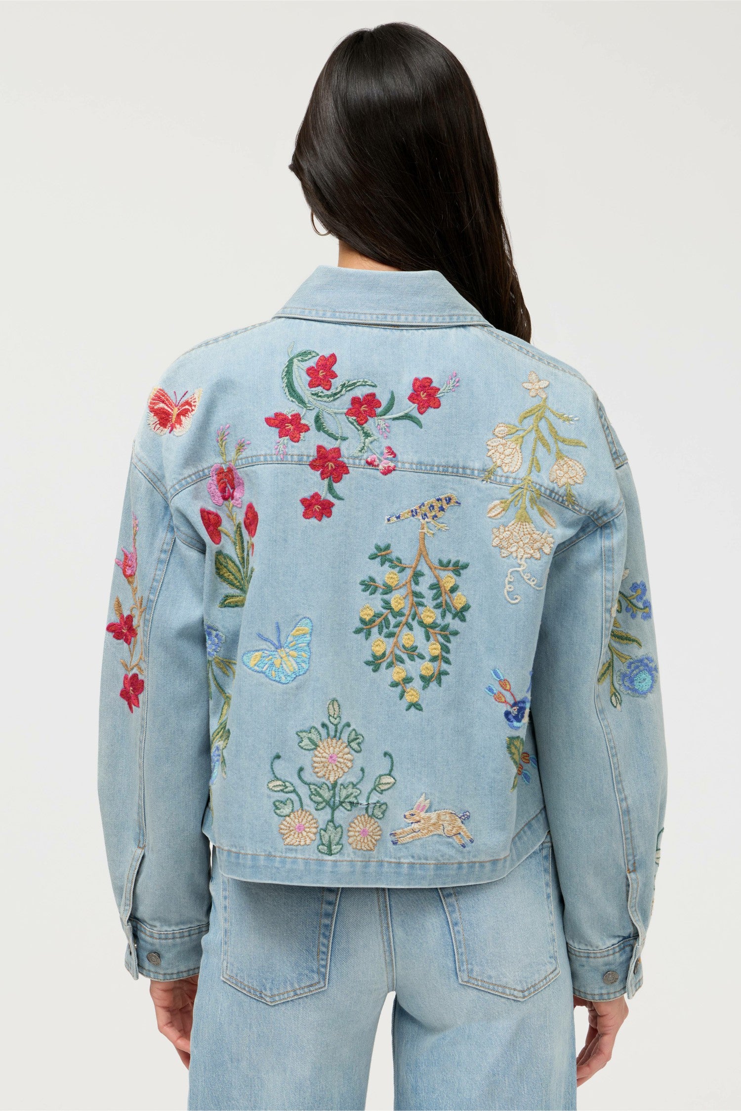 Johnny Was BEATRIX CROPPED DENIM JACKET