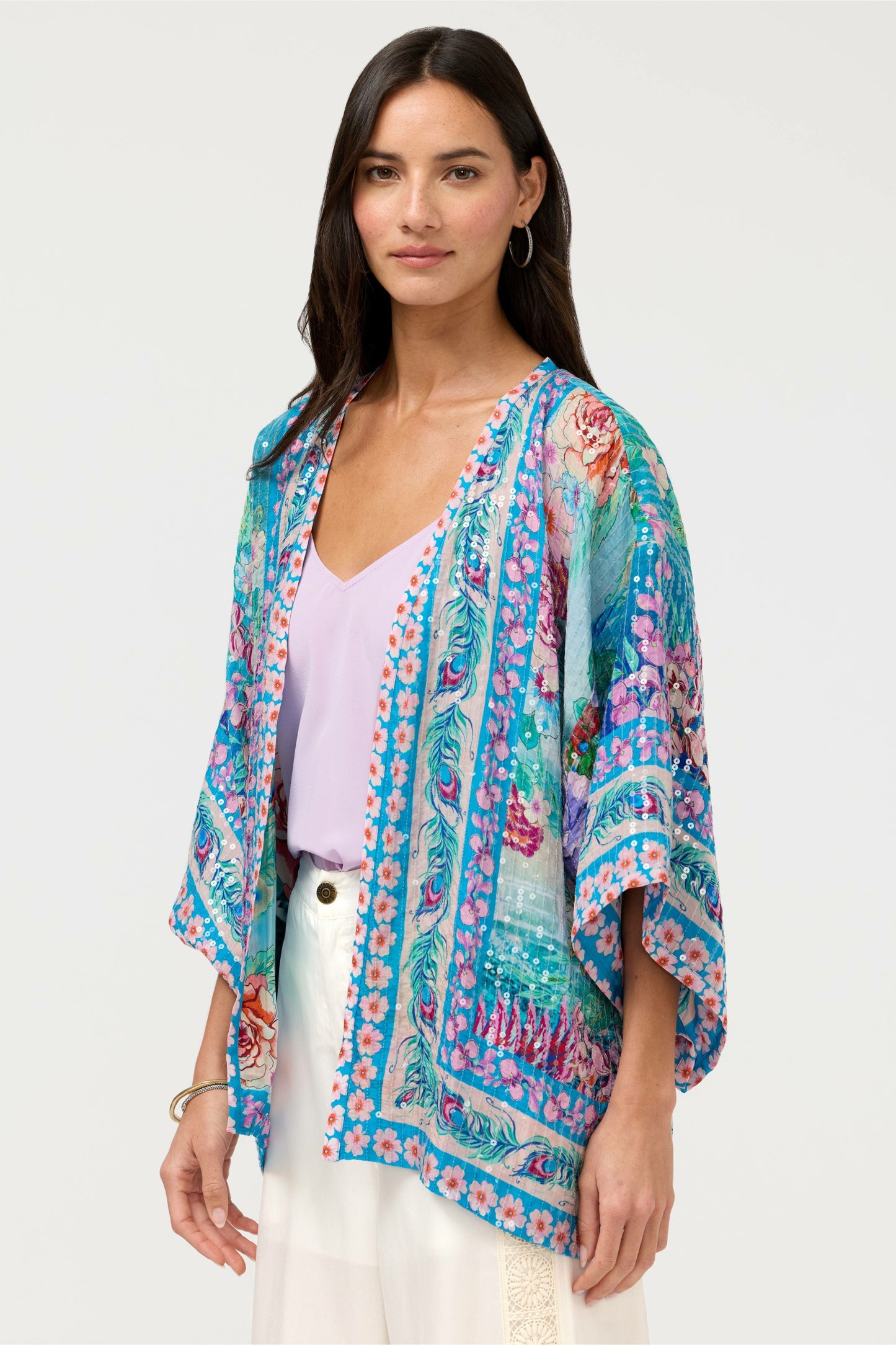 Johnny Was BOMI SEQUIN KIMONO