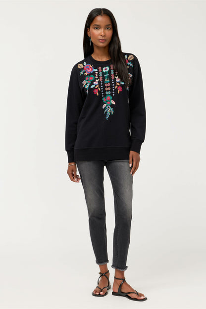 Johnny Was HIGH LOW CREW NECK SWEATSHIRT