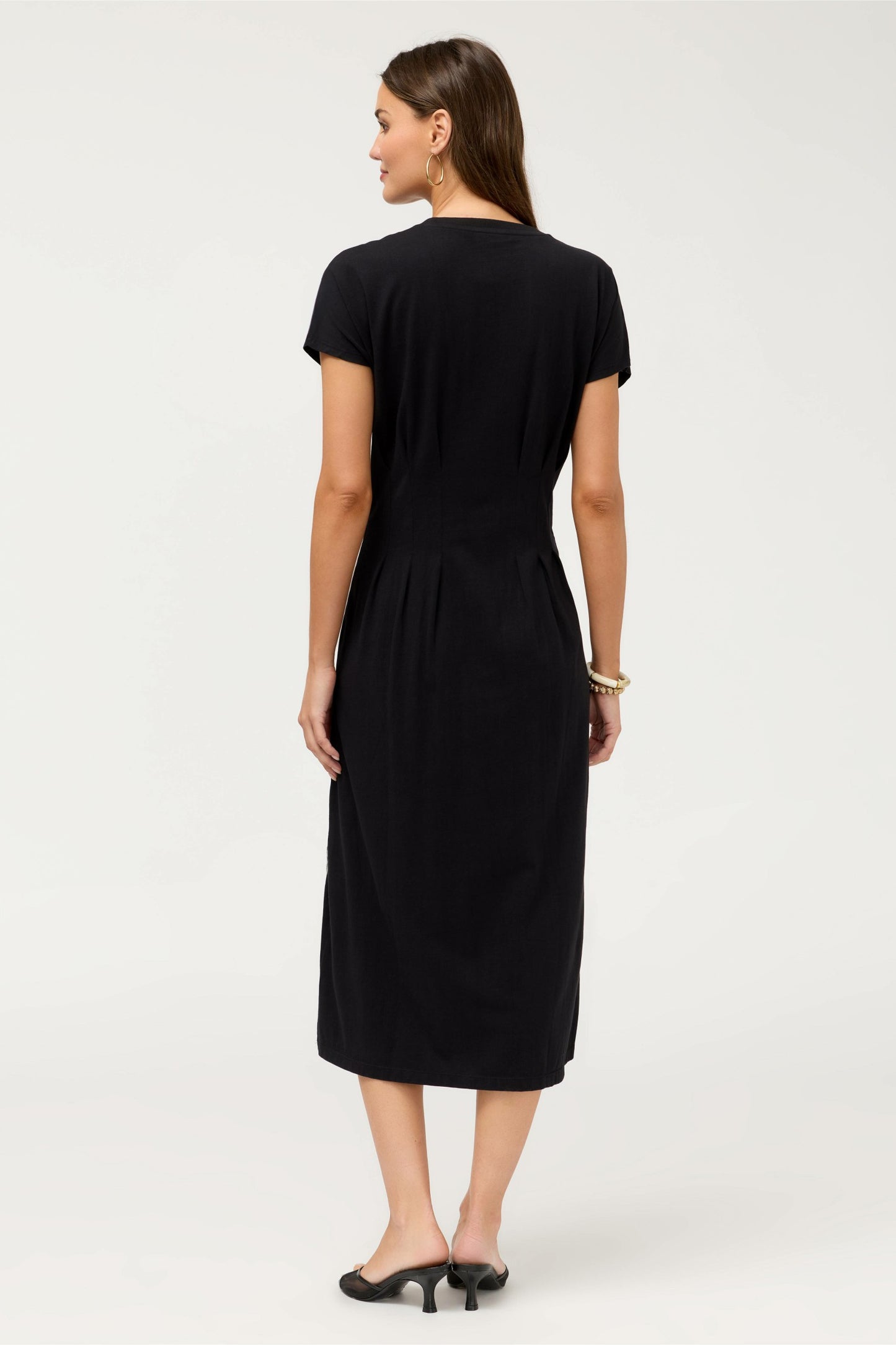 Johnny Was PLEATED WAIST KNIT DRESS
