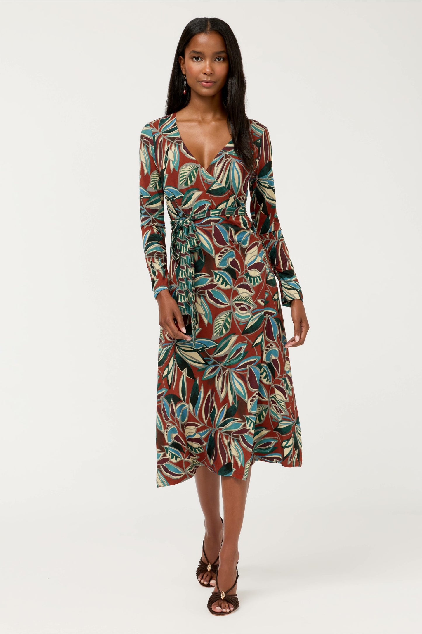 Johnny Was THE JANIE FAVORITE RUCHED SLEEVE WRAP DRESS