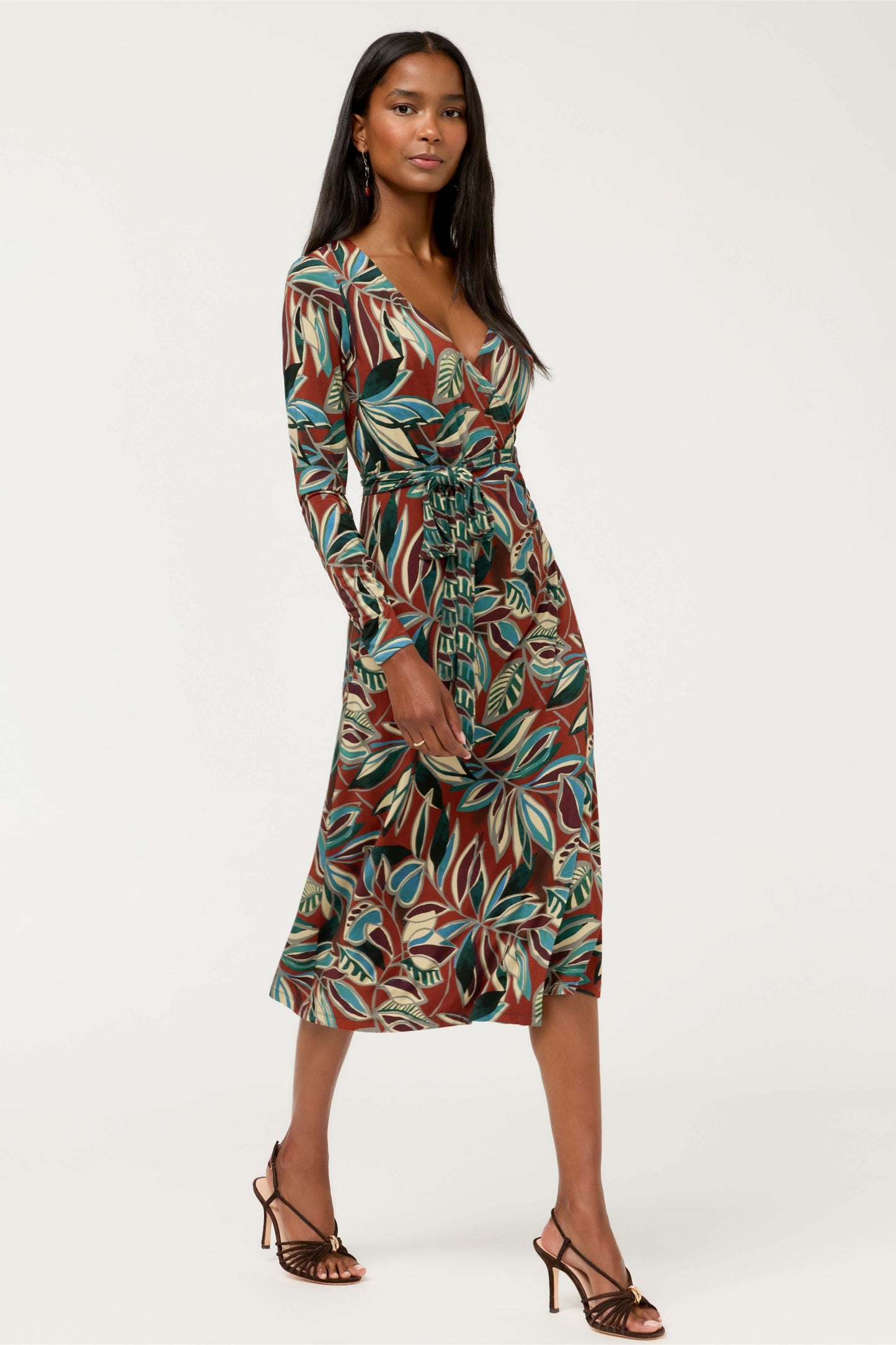 Johnny Was THE JANIE FAVORITE RUCHED SLEEVE WRAP DRESS