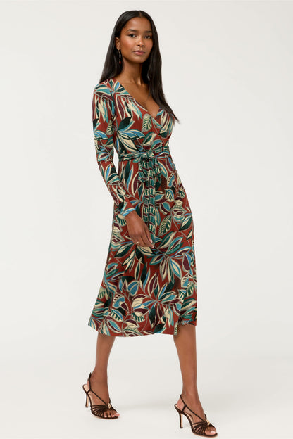 Johnny Was THE JANIE FAVORITE RUCHED SLEEVE WRAP DRESS