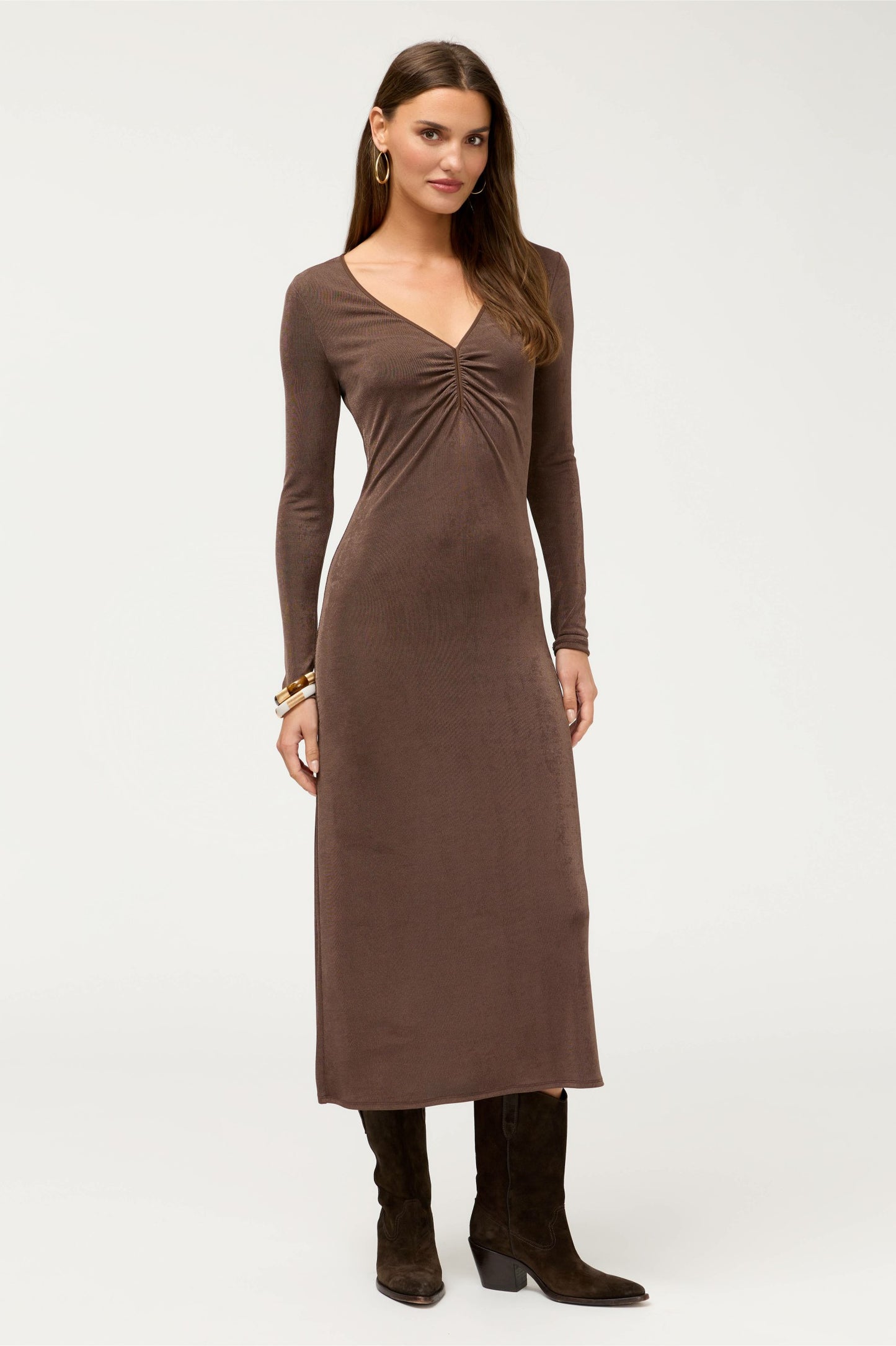 Johnny Was GLORYIA V-NECK MIDI DRESS