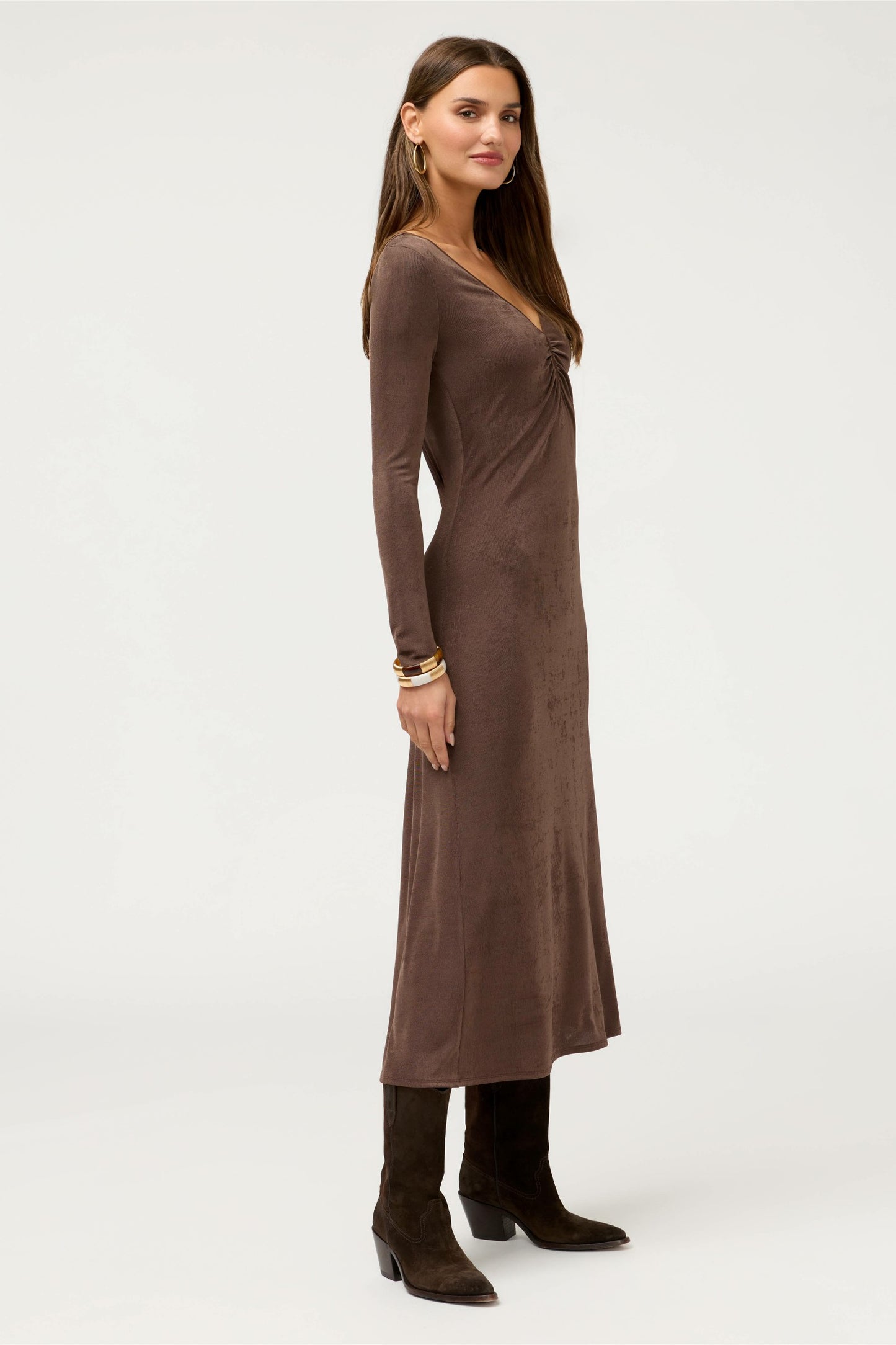 Johnny Was GLORYIA V-NECK MIDI DRESS