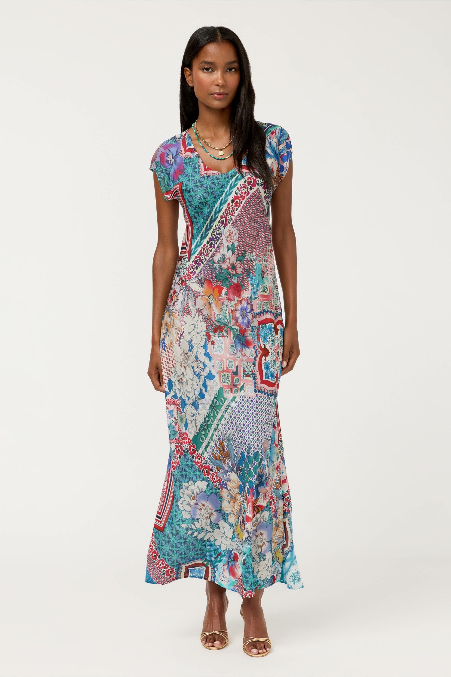 Johnny Was VERTY BIAS PATCHWORK DRESS