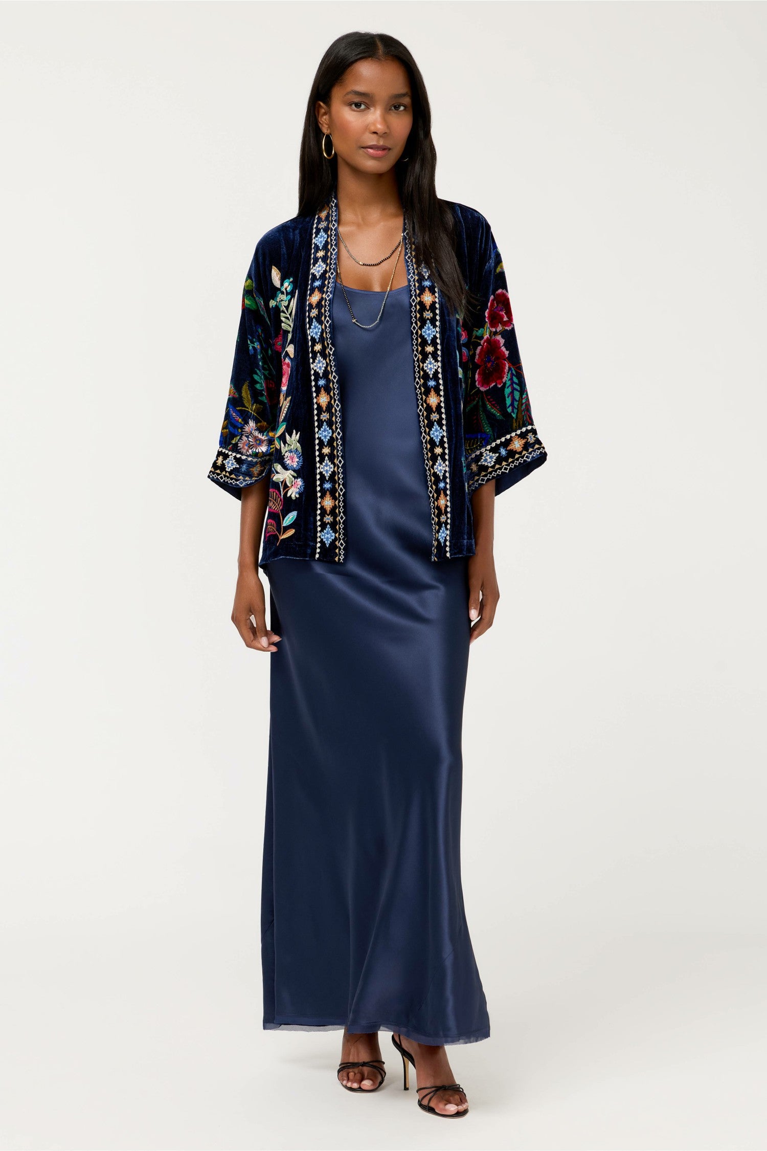 Johnny Was ESSENTIALS SILK SLIP DRESS