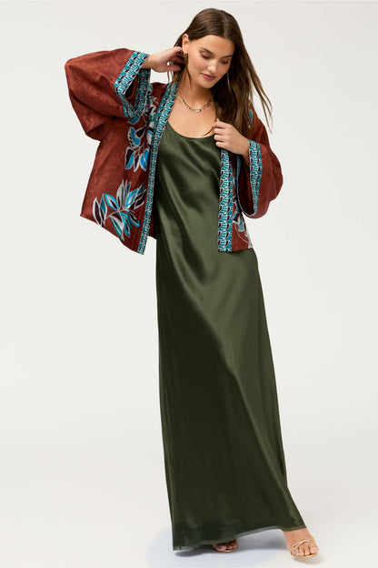 Johnny Was ESSENTIALS SILK SLIP DRESS