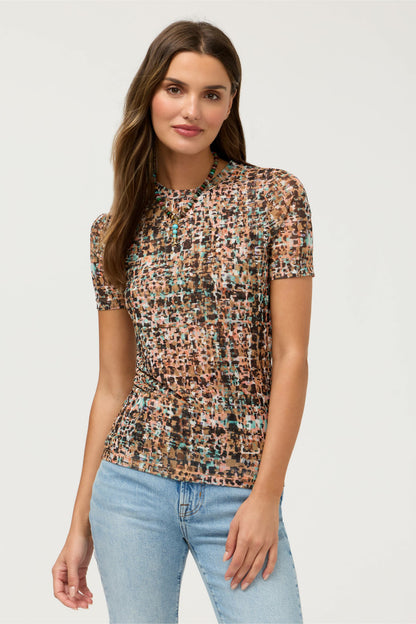 Johnny Was ELEANOR SHORT SLEEVE MESH TEE