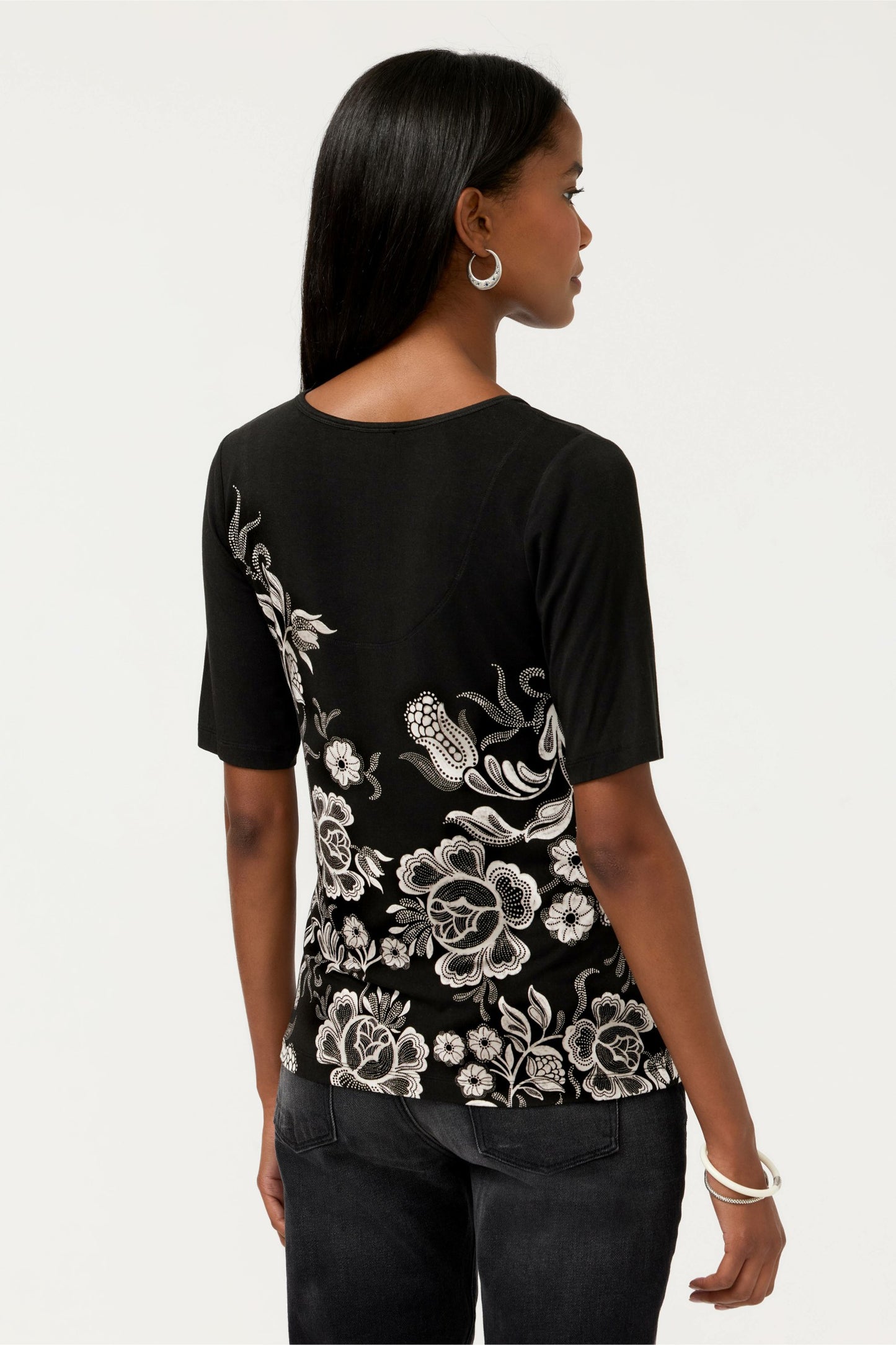 Johnny Was THE JANIE FAVORITE SCOOP NECK FITTED TEE
