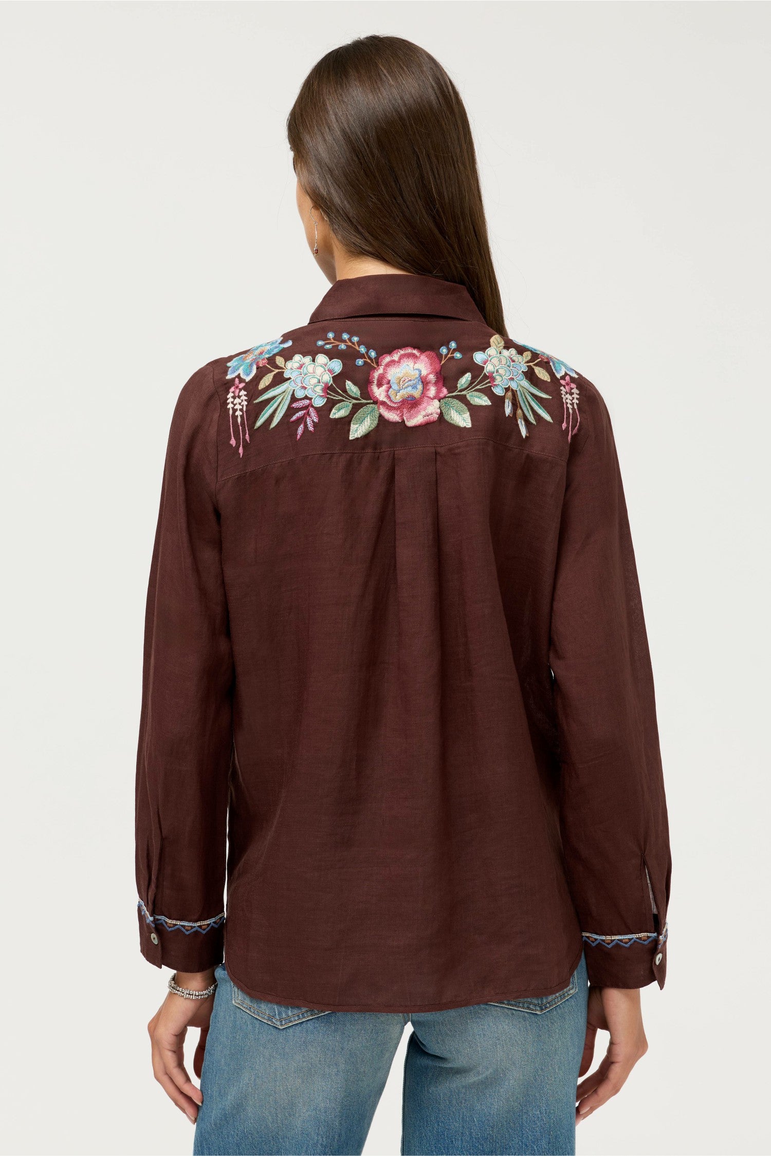 Johnny Was CONTRAST BINDING SHIRT