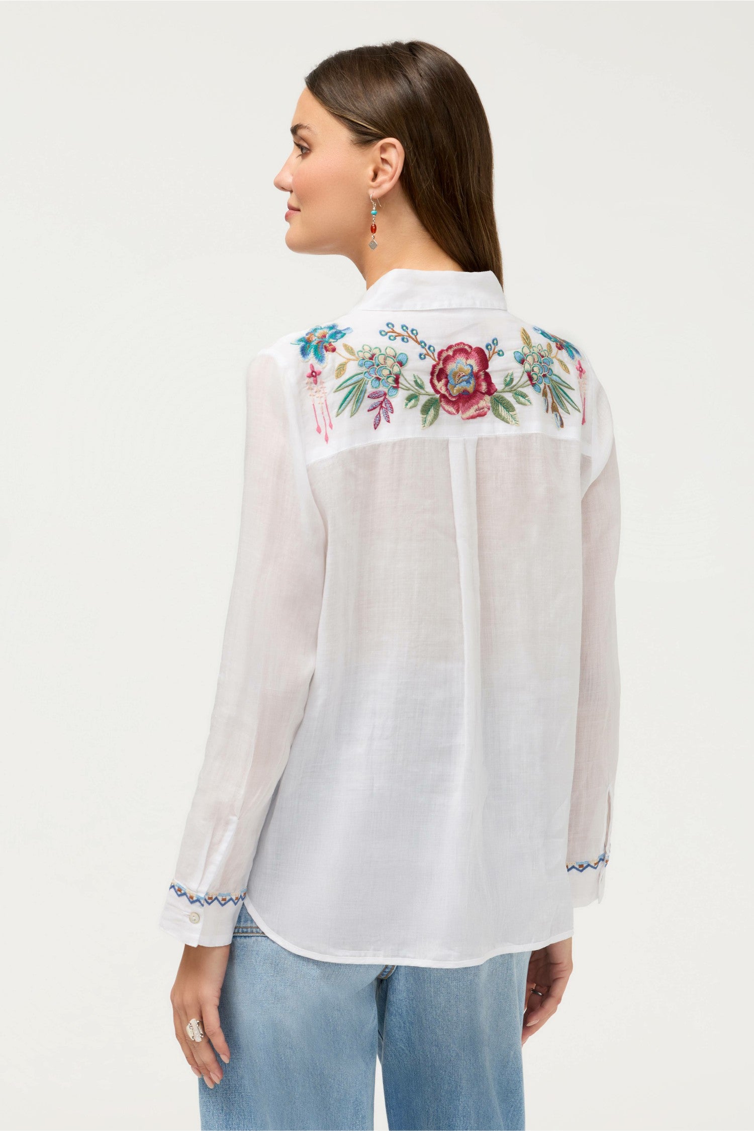 Johnny Was CONTRAST BINDING SHIRT