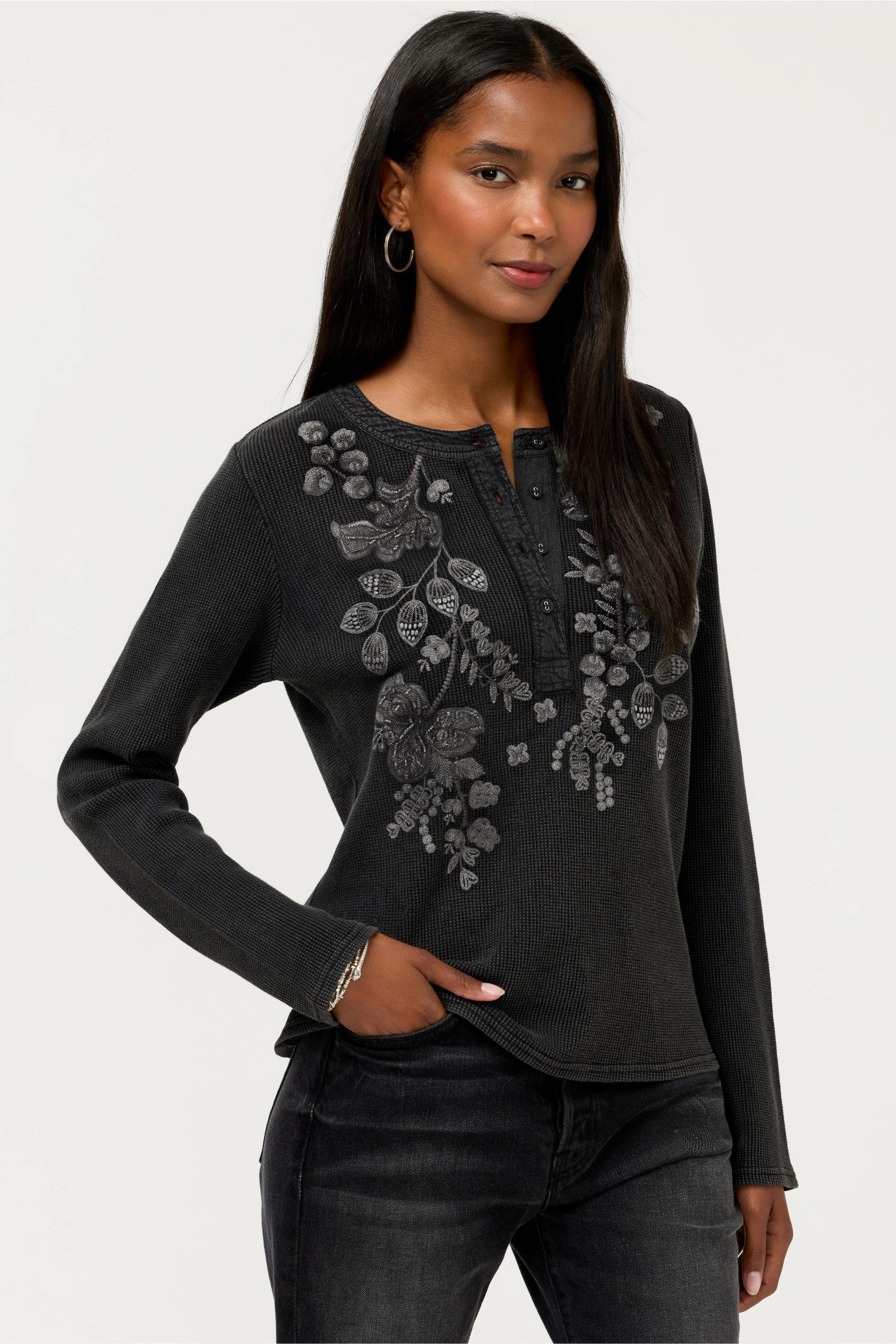 Johnny Was MIXED MEDIA HENLEY THERMAL