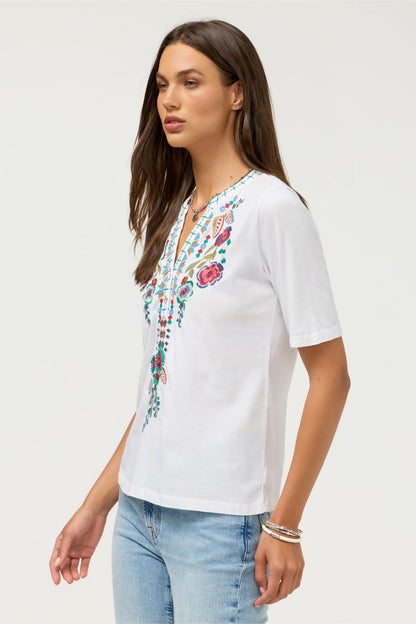 Johnny Was HENLEY KNIT TEE