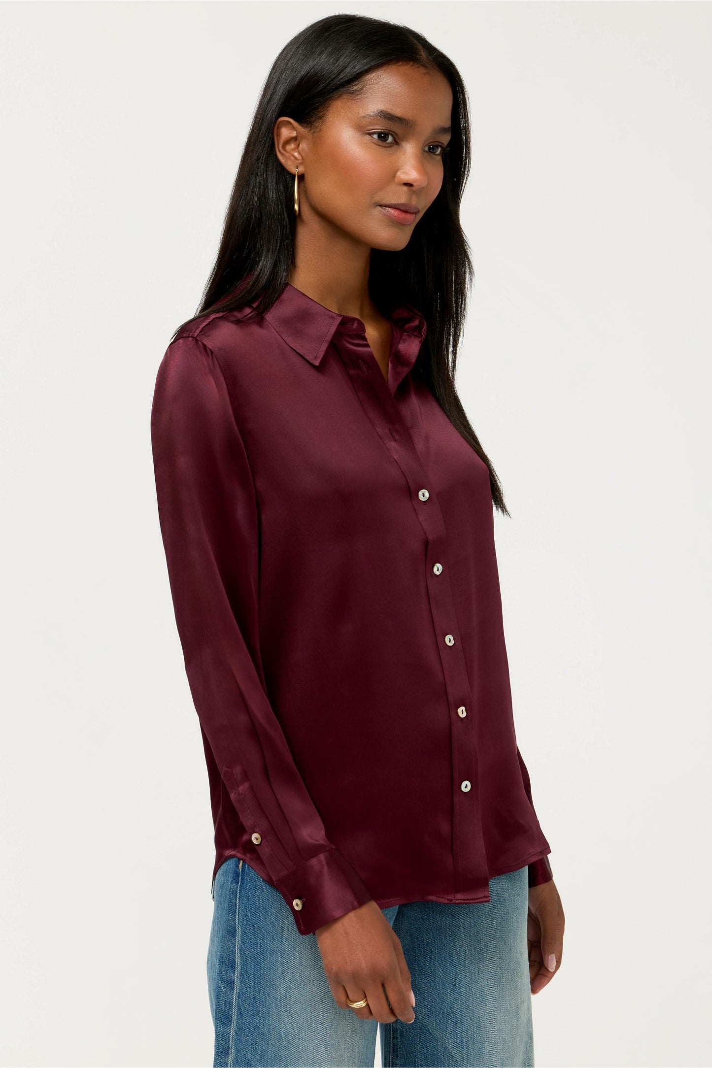 Johnny Was ESSENTIALS SILK SHIRT