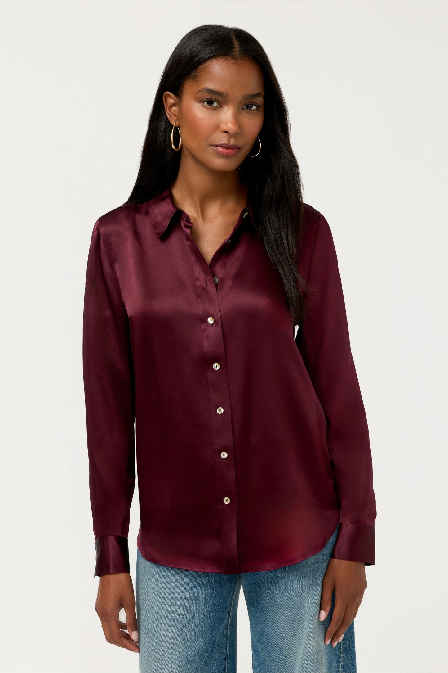 Johnny Was ESSENTIALS SILK SHIRT
