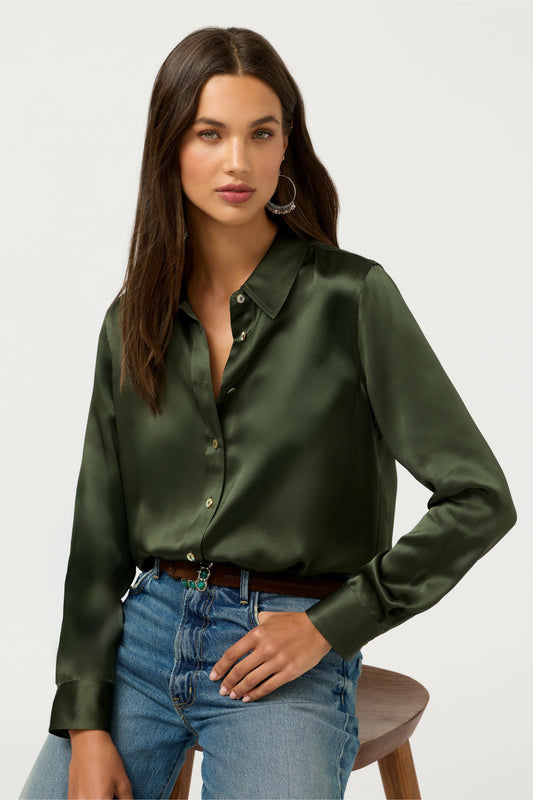 Johnny Was ESSENTIALS SILK SHIRT