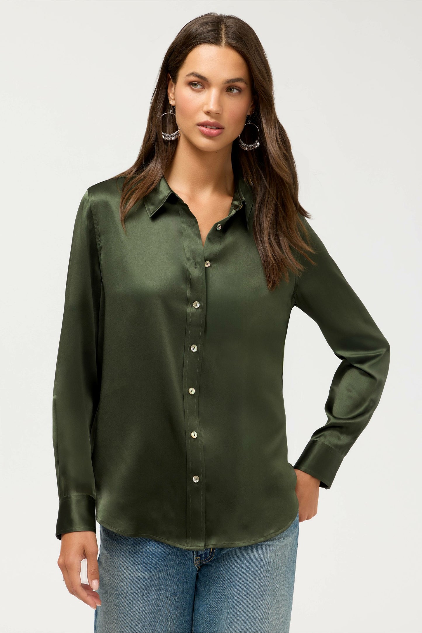 Johnny Was ESSENTIALS SILK SHIRT