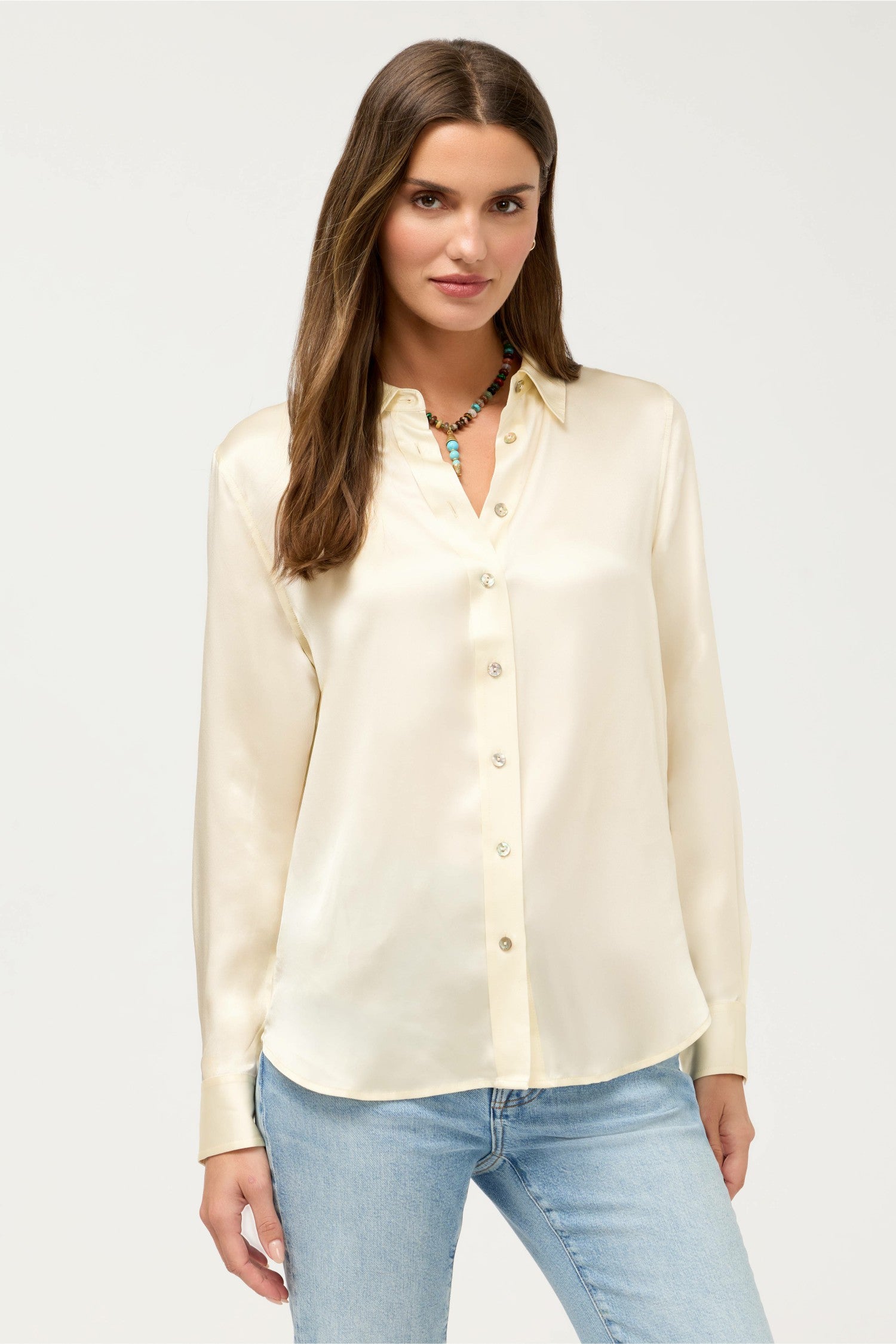 Johnny Was ESSENTIALS SILK SHIRT