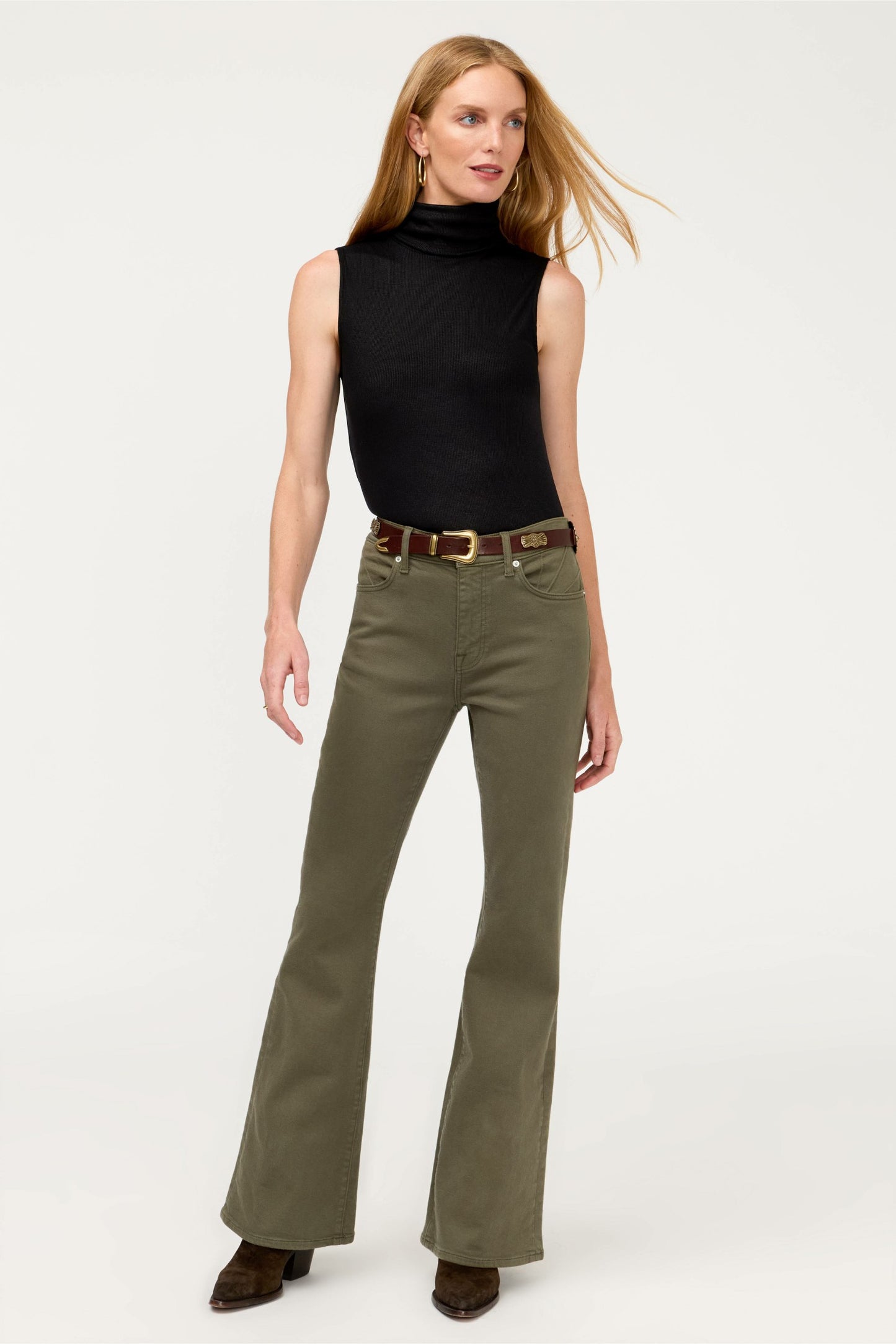 Johnny Was ESSENTIALS SOFT TOUCH METALLIC SLEEVELESS TURTLENECK