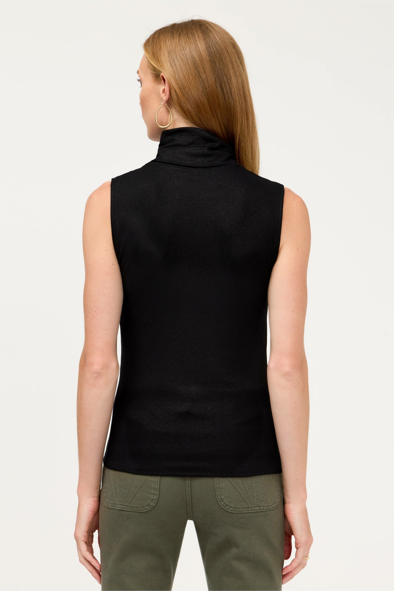 Johnny Was ESSENTIALS SOFT TOUCH METALLIC SLEEVELESS TURTLENECK