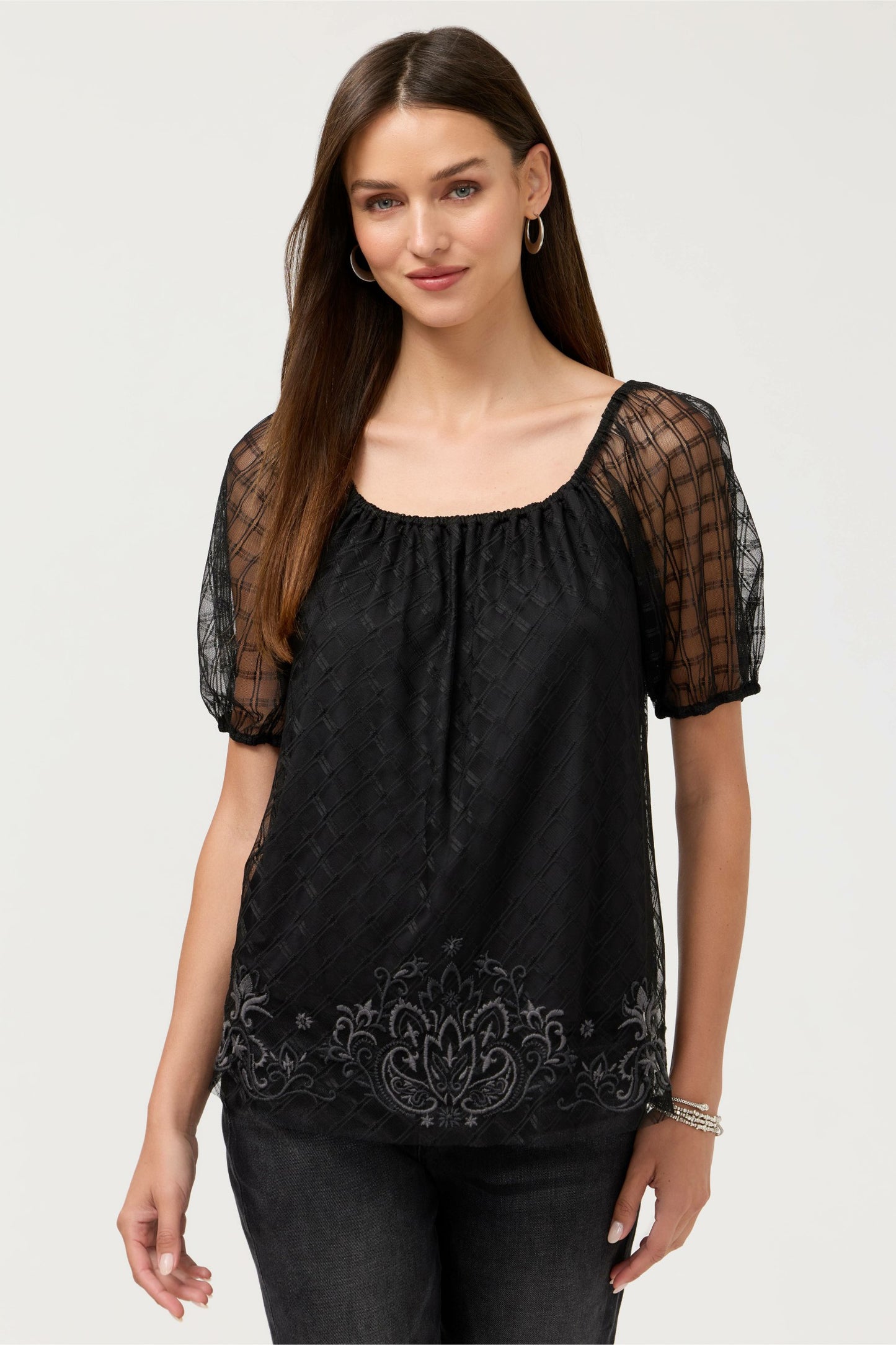 Johnny Was AMARRAH MESH BLOUSE