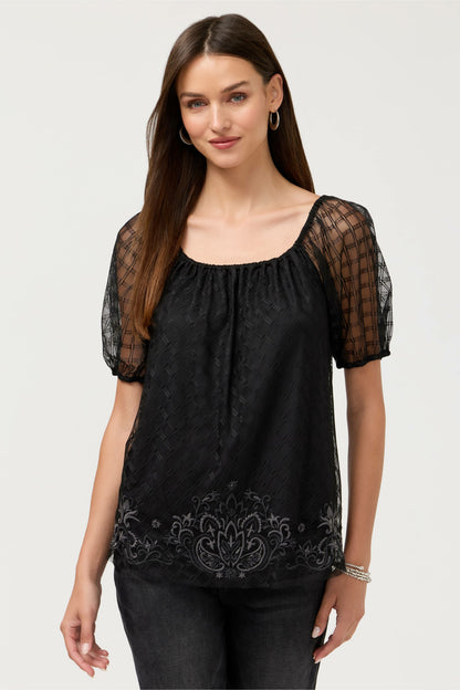 Johnny Was AMARRAH MESH BLOUSE
