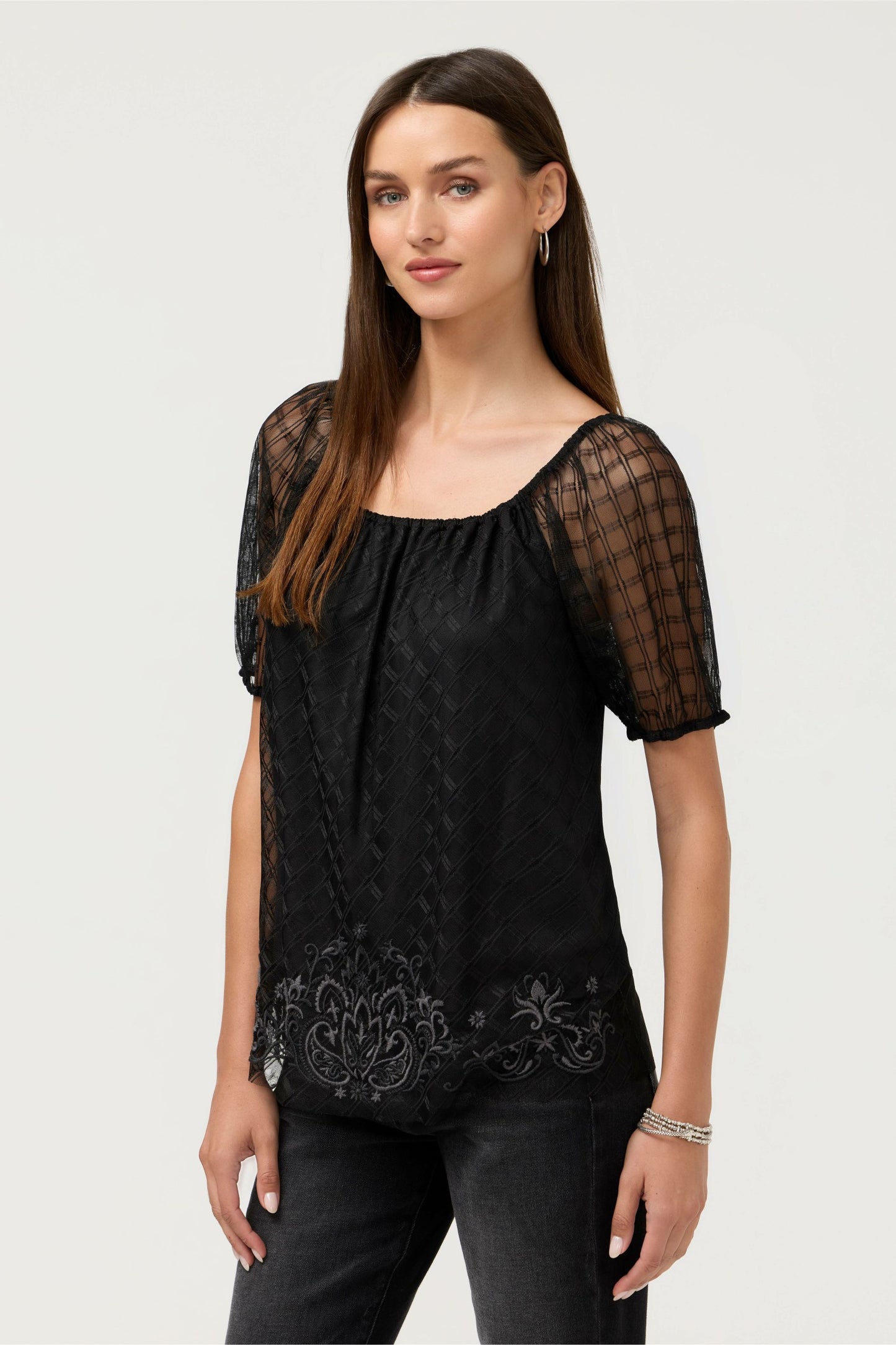 Johnny Was AMARRAH MESH BLOUSE