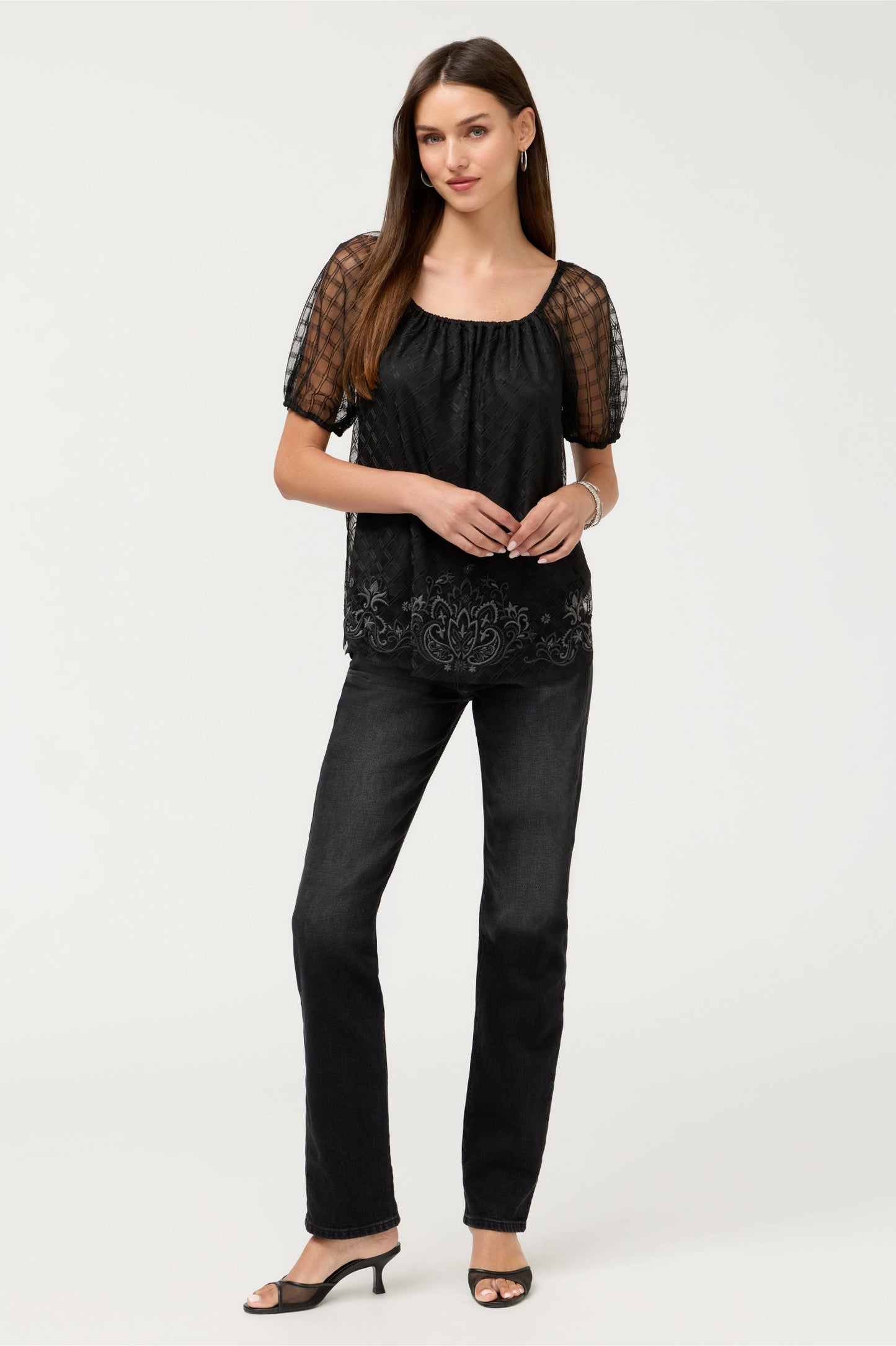 Johnny Was AMARRAH MESH BLOUSE