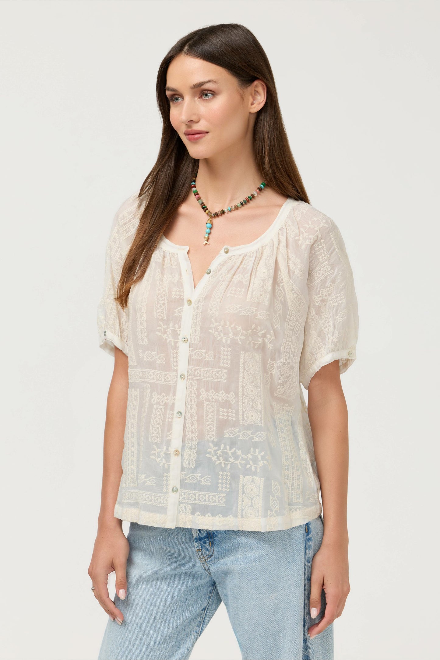 Johnny Was AVAH BUTTON DOWN SHIRT
