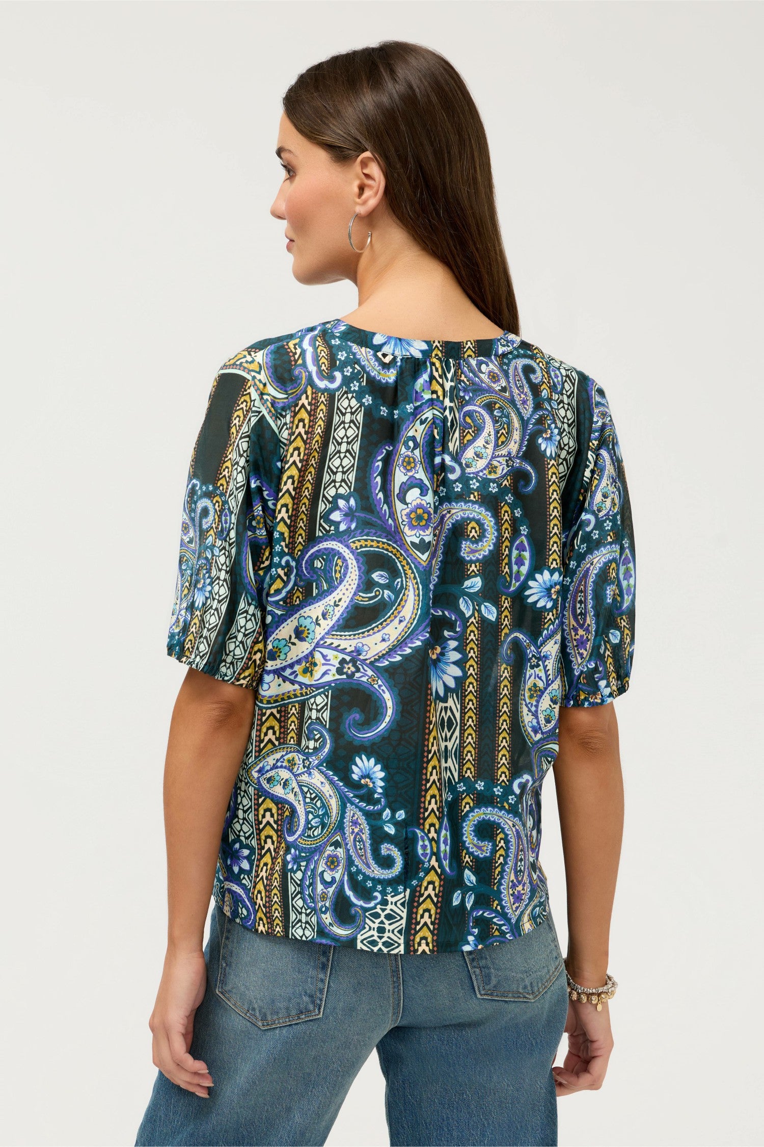 Johnny Was MARGOT SHORT SLEEVE BLOUSE