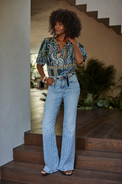 Johnny Was MARGOT SHORT SLEEVE BLOUSE