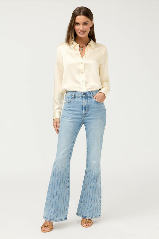 Johnny Was DAVADI PINTUCK FLARE JEAN