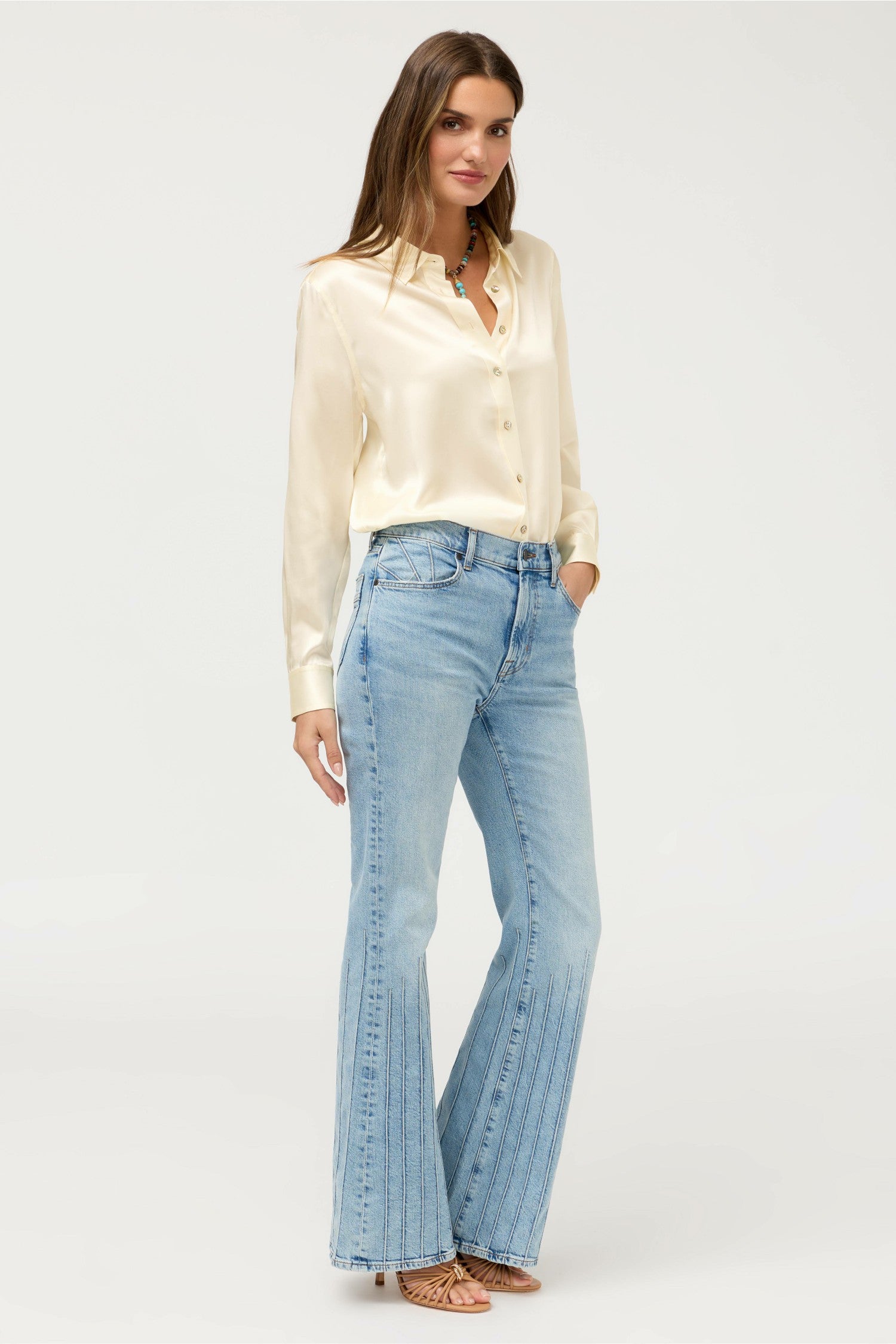 Johnny Was DAVADI PINTUCK FLARE JEAN