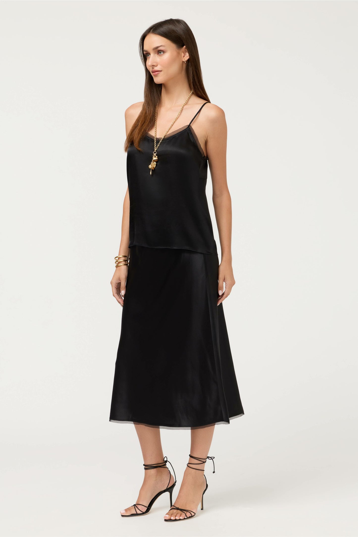 Johnny Was ESSENTIALS SILK BIAS SKIRT