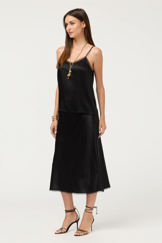 Johnny Was ESSENTIALS SILK BIAS SKIRT