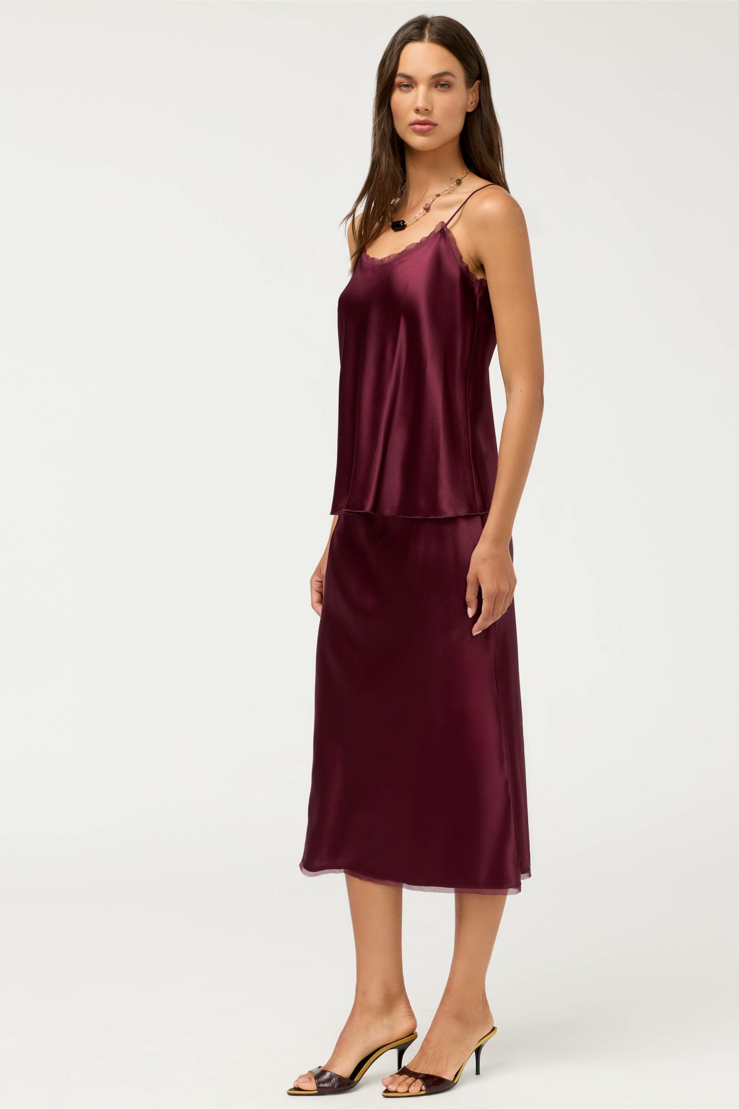 Johnny Was ESSENTIALS SILK BIAS SKIRT