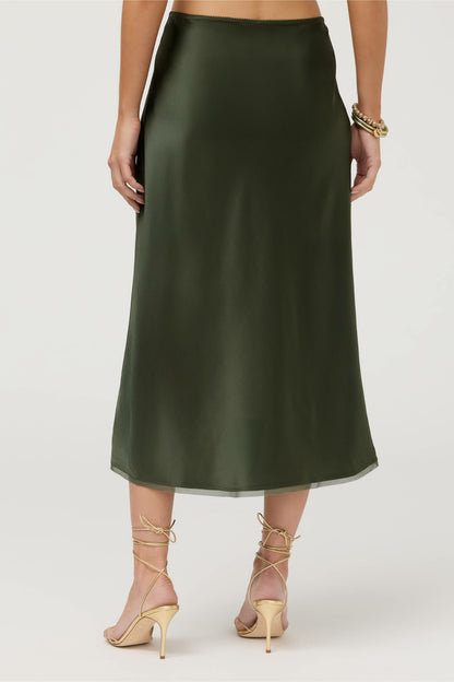 Johnny Was ESSENTIALS SILK BIAS SKIRT