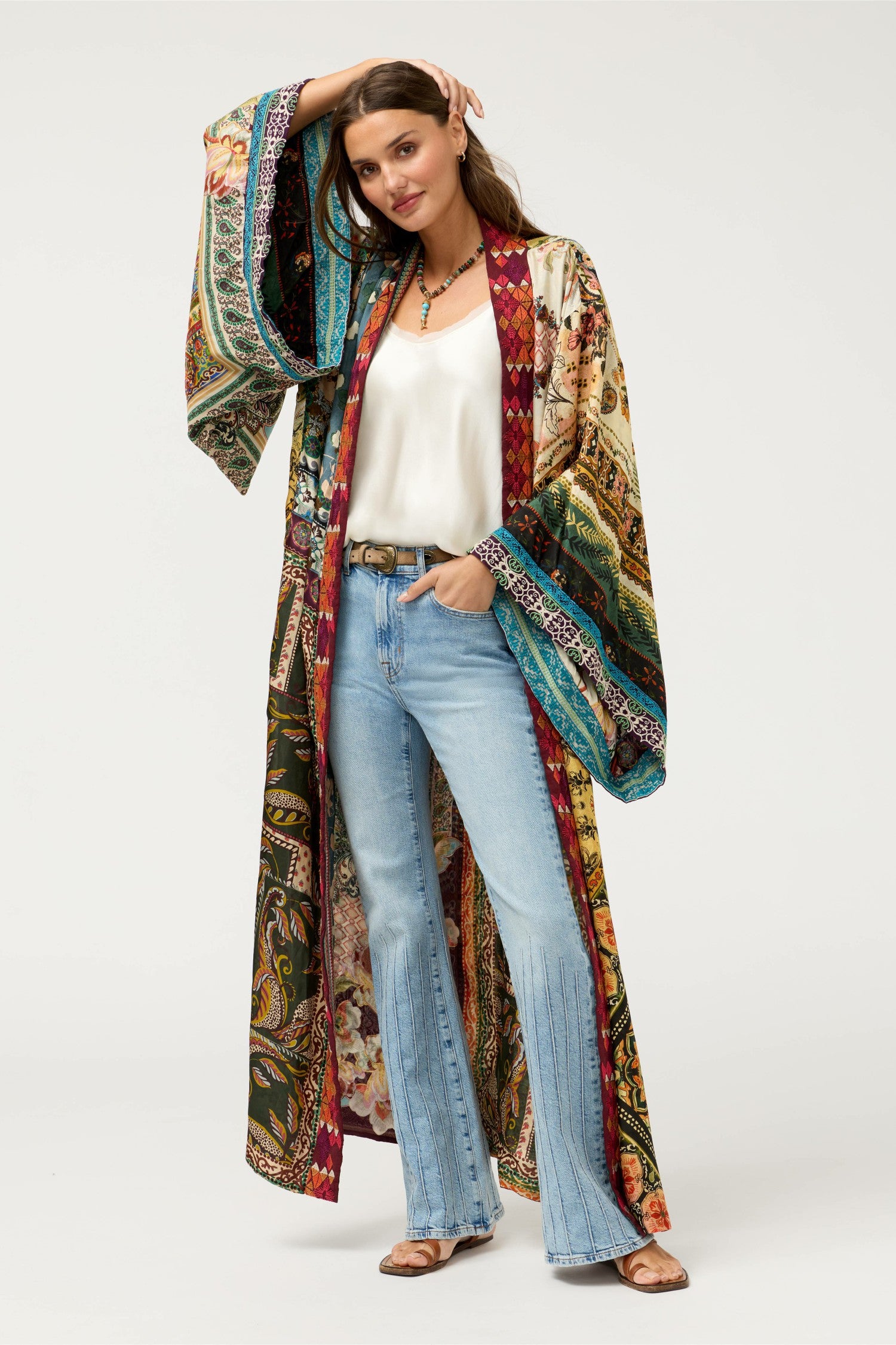 Johnny Was AZIZA REVERSIBLE LONG KIMONO